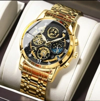 Encounter Fashion Men's Luxury Quartz Watch – Bold Skeleton Dial, Waterproof