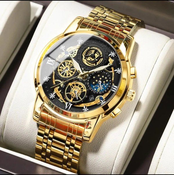 Encounter Fashion Men's Luxury Quartz Watch – Bold Skeleton Dial, Waterproof