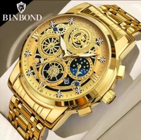 Encounter Fashion Men's Luxury Quartz Watch – Bold Skeleton Dial, Waterproof