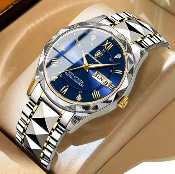 New Arrivals Fashion Luxury Men Watch, Stainless Steel Waterproof Luminous Quartz Watches For Men 