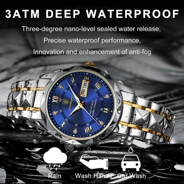 New Arrivals Fashion Luxury Men Watch, Stainless Steel Waterproof Luminous Quartz Watches For Men 