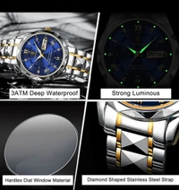 New Arrivals Fashion Luxury Men Watch, Stainless Steel Waterproof Luminous Quartz Watches For Men 