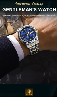 New Arrivals Fashion Luxury Men Watch, Stainless Steel Waterproof Luminous Quartz Watches For Men 