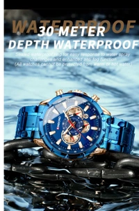 BinBond Stainless Steel Luxury Primium Watches Men Quartz Wrist Watch Chronograph Sports Luminous Fashion Watch  - Free
