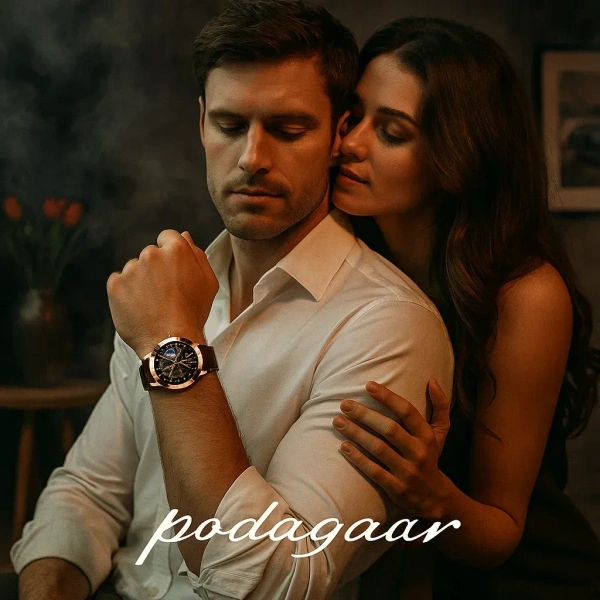 Quartz Laxary Watch  Poedagar 820 Chronograph Quartz Men's Watch – Stylish & Durable Casual Wristwatch Best Quality Watch 