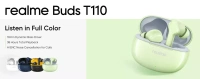 REALME T110 realme Buds T110 Bluetooth Truly Wireless in Ear Earbuds with mic, AI ENC for Calls, Google Fast Pair, 38 Hours Total Playback with Fast Charging and Low Latency Gaming Mode (Punk Black)