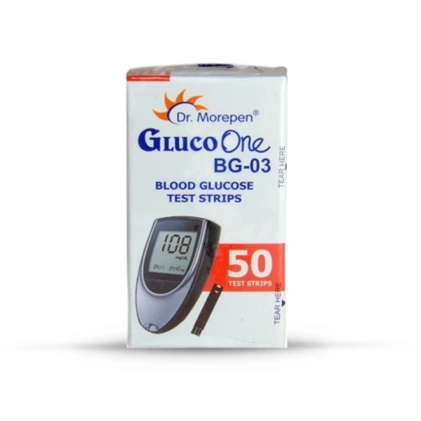 Dr. Morepen Gluco One Bg03 Glucometer Test Strips Box of 50