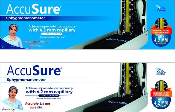 AccuSure Mercury Sphygmomanometer Blood Pressure Apparatus 4.2 Mm For Clinic