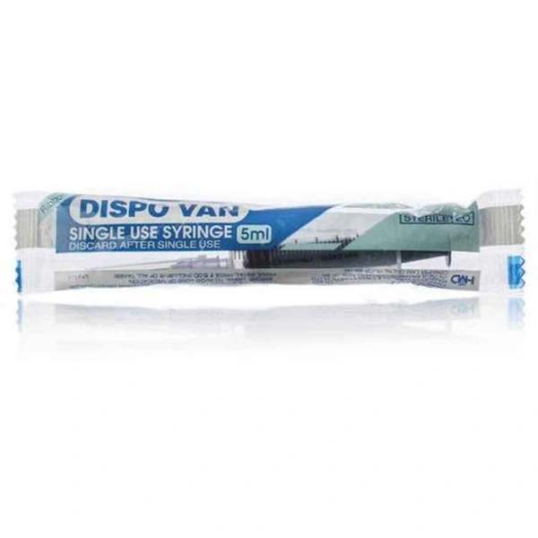 HMD Dispovan 5ml Syringe with Needle - 22G X 1inch Pack of 100 - 100pcs, 23GÃ1inch