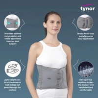 TYNOR ABDOMINAL SUPPORT 9âģ/23CM, GREY, 1 UNIT - L