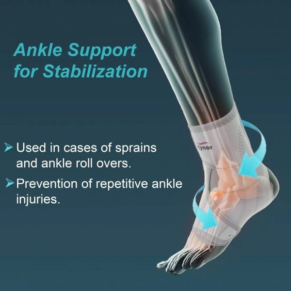 TYNOR ANKLE SUPPORT NEOPRENE, GREY, 1 UNIT - UNI
