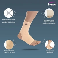 TYNOR ANKLETS, BEIGE, 1 PAIR - M