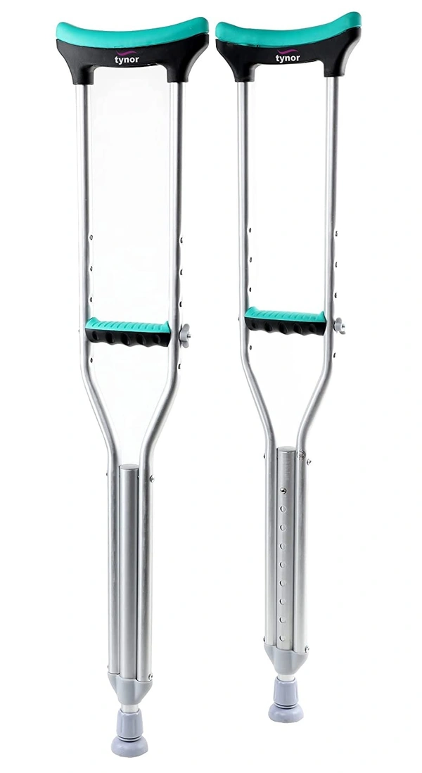 TYNOR AUXILIARY CRUTCH, SILVER, 1 PAIR
