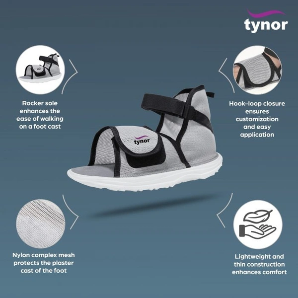 TYNOR CAST SHOE ROCKER SOLE, GREY, 1 UNIT