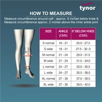TYNOR COMPRESSION GARMENT LEG BELOW KNEE OPEN TOE, BEIGE, 1 PAIR - L