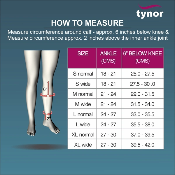 TYNOR COMPRESSION GARMENT LEG BELOW KNEE OPEN TOE, BEIGE, 1 PAIR - L