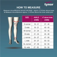 TYNOR COMPRESSION GARMENT LEG MID THIGH CLOSED TOE, BEIGE, 1 PAIR - L