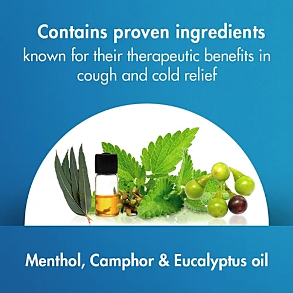 Vicks Vaporub Balm with Menthol, Camphor & Eucalyptus Oil | Relieves 6 Symptoms of Cough & Cold | Goodness of Ayurveda - 25 ml