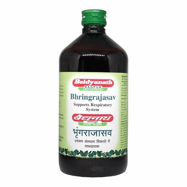 Baidyanath Asli Ayurved Bhringrajasava 450 ml Syrup |Made with Natural Ayurvedic Ingredients for Hair, Liver, Cough Health and Blood Purifier