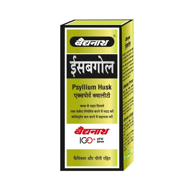 Baidyanath Isabgol - Psyllium Husk Powder - 200gm | Effectively Relieves Constipation | Fibre Supplement For Digestion - 200 gm