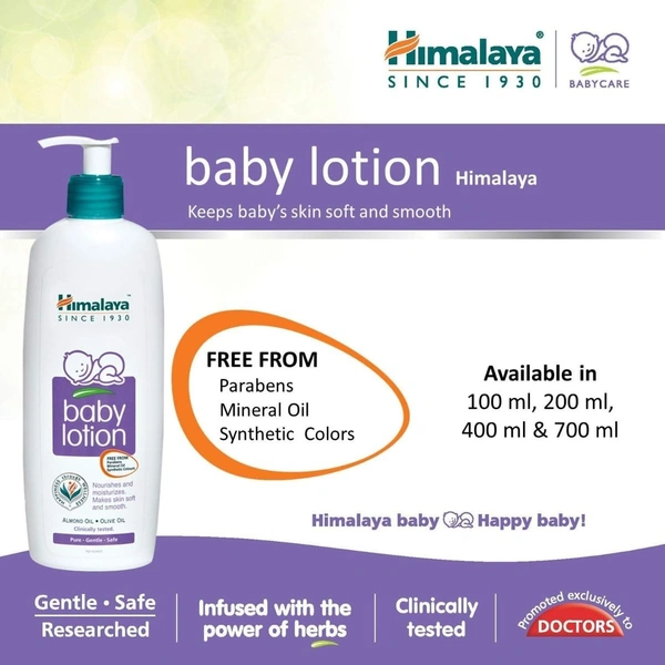 Himalaya Baby Body Lotion, For All Skin Types - 700ml