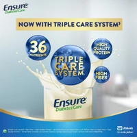 Ensure Diabetes Care Vanilla Powder with High Fiber, Protein & 36 Nutrients | Helps Manage Blood Sugar Levels in 4 weeks - 375g