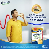 Ensure Diabetes Care Vanilla Powder with High Fiber, Protein & 36 Nutrients | Helps Manage Blood Sugar Levels in 4 weeks - 375g