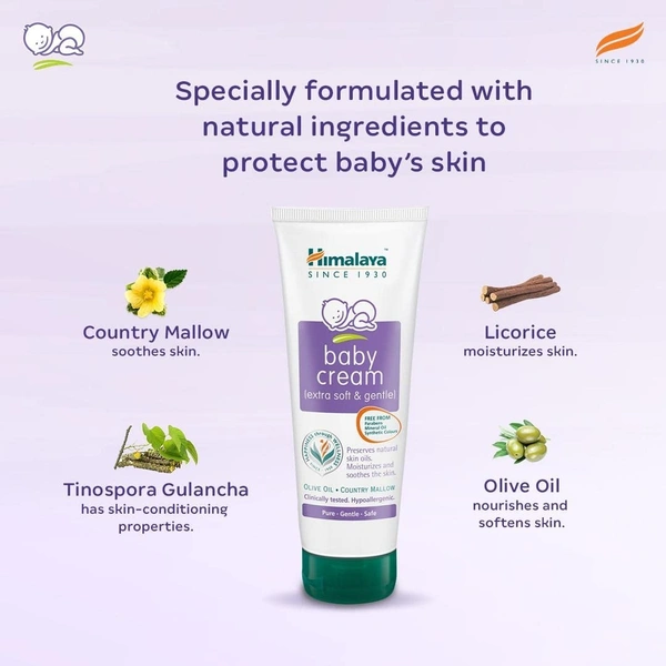 Himalaya Baby Cream, Face Moisturizer & Day Cream, For Dry Skin - 200ml