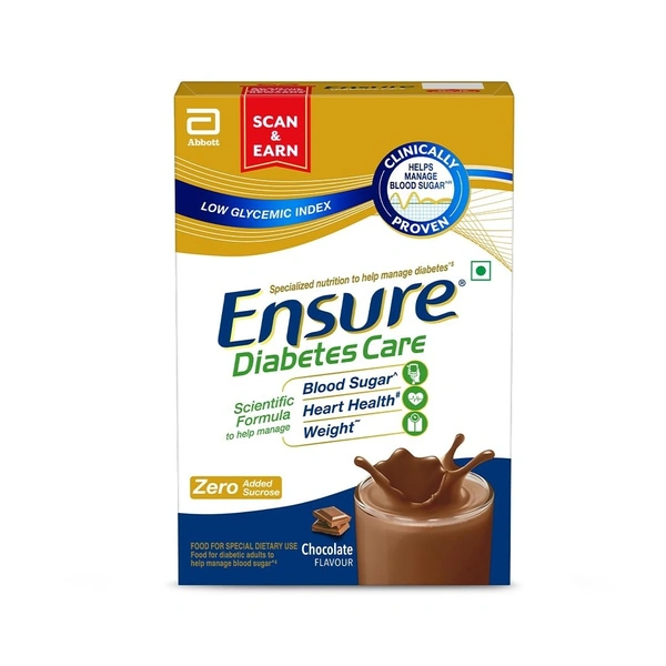 Ensure Diabetes Care Choco Powder with High Fiber, Protein & 36 Nutrients | Helps Manage Blood Sugar Levels in 4 weeks