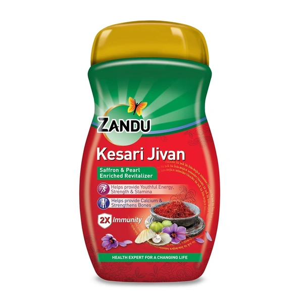 ZANDU KESARI JIVAN Kesari Jivan Ayurvedic Immunity Booster for Adults, Red,