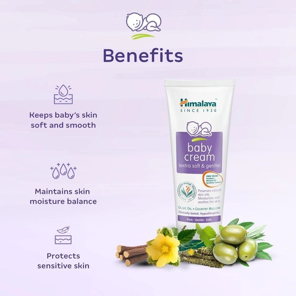 Himalaya Baby Cream, Face Moisturizer & Day Cream, For Dry Skin - 200ml