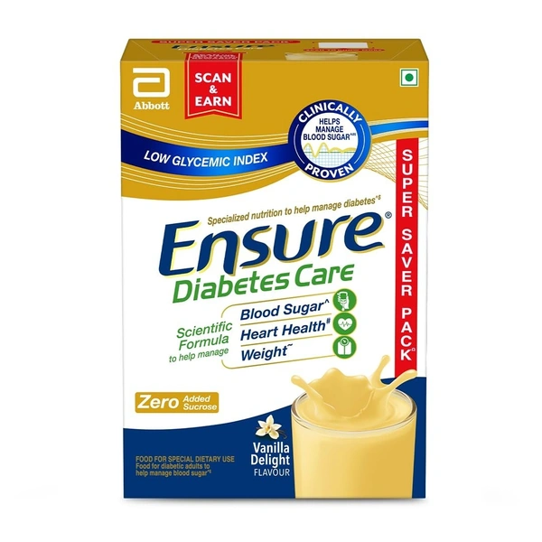 Ensure Diabetes Care Vanilla Powder with High Fiber, Protein & 36 Nutrients | Helps Manage Blood Sugar Levels in 4 weeks