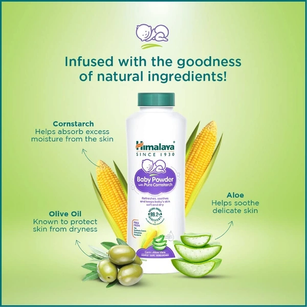 Himalaya Baby Powder with Pure Corn Starch - 400g