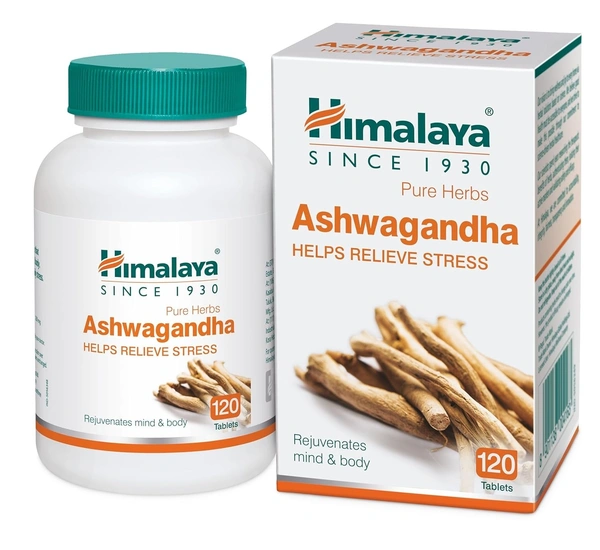 Himalaya Ashwagandha - 120 Tablets | Stress Relief | Rejuvenates Mind & Body | Improves Strength & Energy | General Wellness