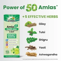 Zandu Zandu Amla + 5 Herbs Health Juice | Ayurvedic Immunity Booster | Powerful Antioxidant | Good for Bones and Hair |No Added Sugar (1000ml) - 1000ml