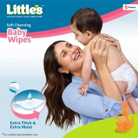 Little's Little's Soft Cleansing Baby Wipes | Contains Aloe Vera & Jojoba Oil -80 wipes - Pack of 1 x 80 Wipes, 80 Wipes