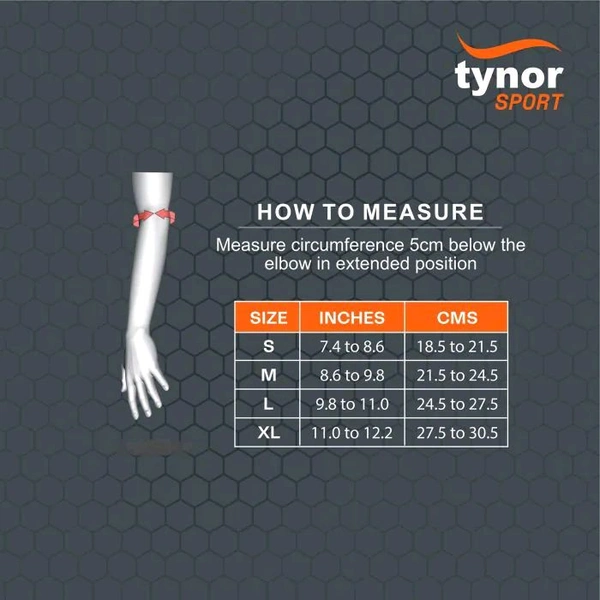 Tynor Elbow Support Air Pro - Web Orange, Extra Large