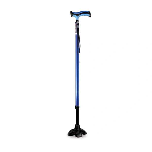 Avanti Plus - T Shape Aluminum Stick | Lightweight Walking Stick | Adjustable Height |Wide Base for Balance