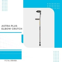 Astra Plus Elbow Crutches With Height Adjustable & Movable Elbow Support, Light Weight, PVC grip Handle