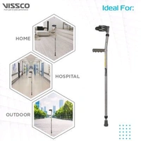 VISSCO Champ Plus Elbow Crutch With Adjustable Height & Movable Elbow Support, Light Weight