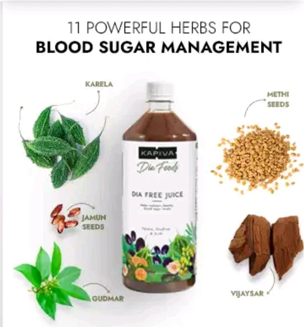 Kapiva Diafree Juice for Diabetes Care | Helps Maintain Healthy Blood Sugar Levels - 2 Ltr.