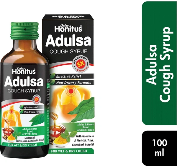 Dabur Honitus Adulsa Cough Syrup - 100ml