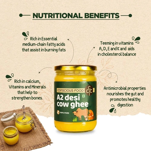 Conscious Food A2 Desi Cow Ghee | 500ml