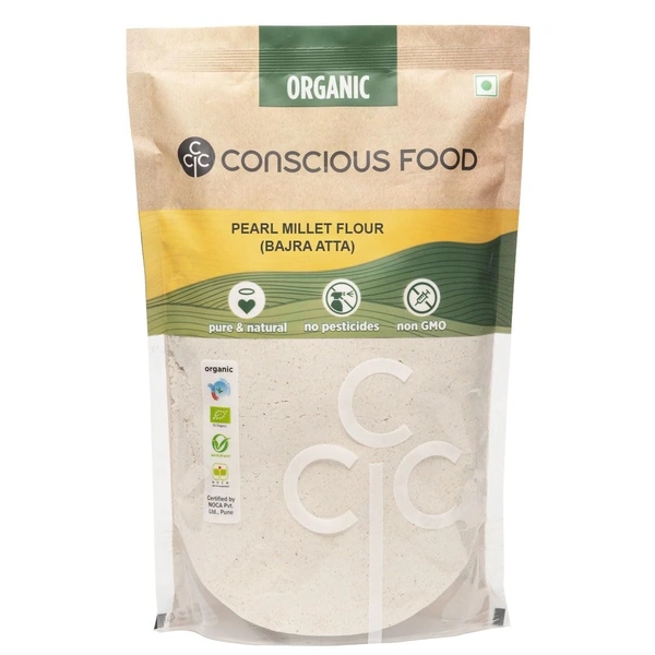 Conscious Food Pearl Millet Flour (Bajra Atta) | 500g