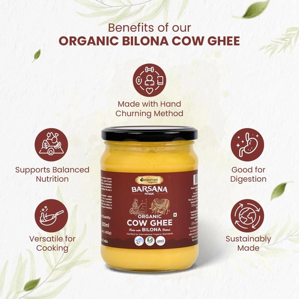 Sanjeevani Organics Organic Bilona Cow Ghee 500ML