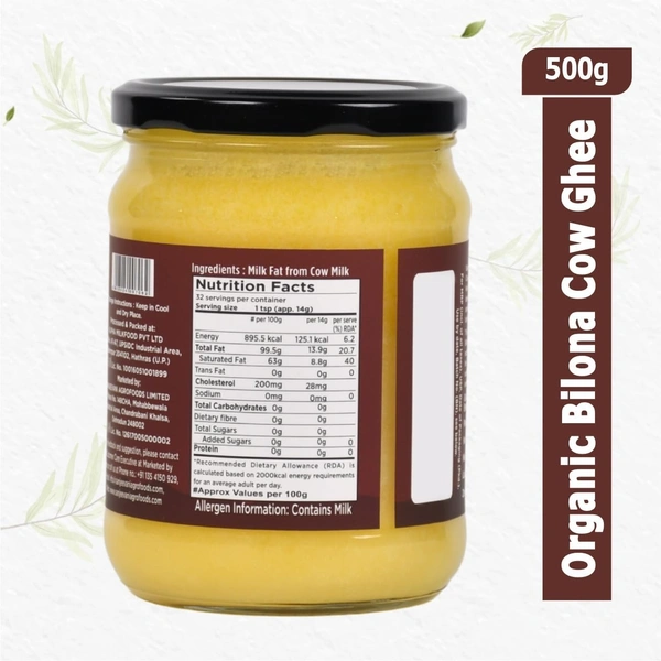 Sanjeevani Organics Organic Bilona Cow Ghee 500ML