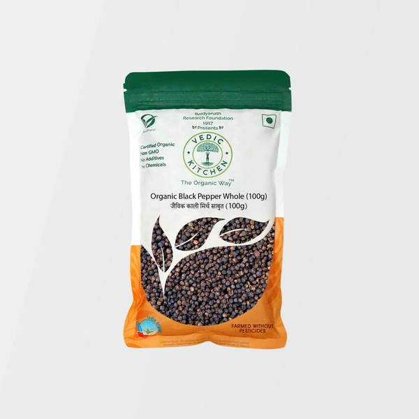 Vedic Kitchen Organic Black Pepper Whole 100 g