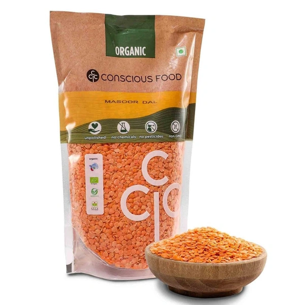 Conscious Food Organic Red Masoor Dal | 1kg