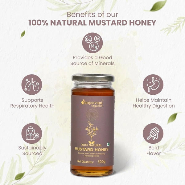 Sanjeevani Organics 100% Natural Mustard Honey 300G