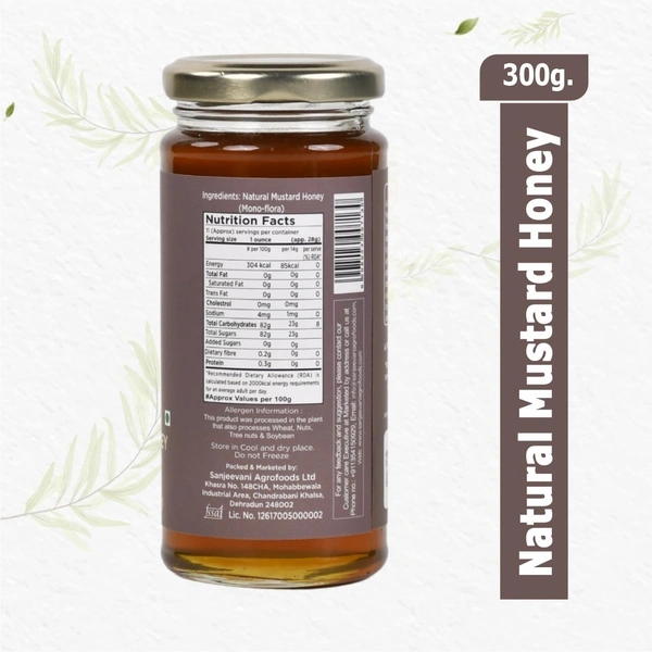 Sanjeevani Organics 100% Natural Mustard Honey 300G